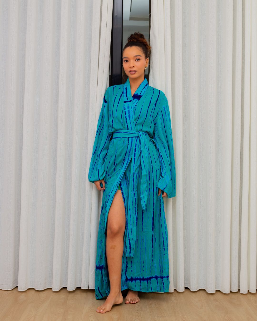 KIMONO MALAKA BLEU - Kimono long