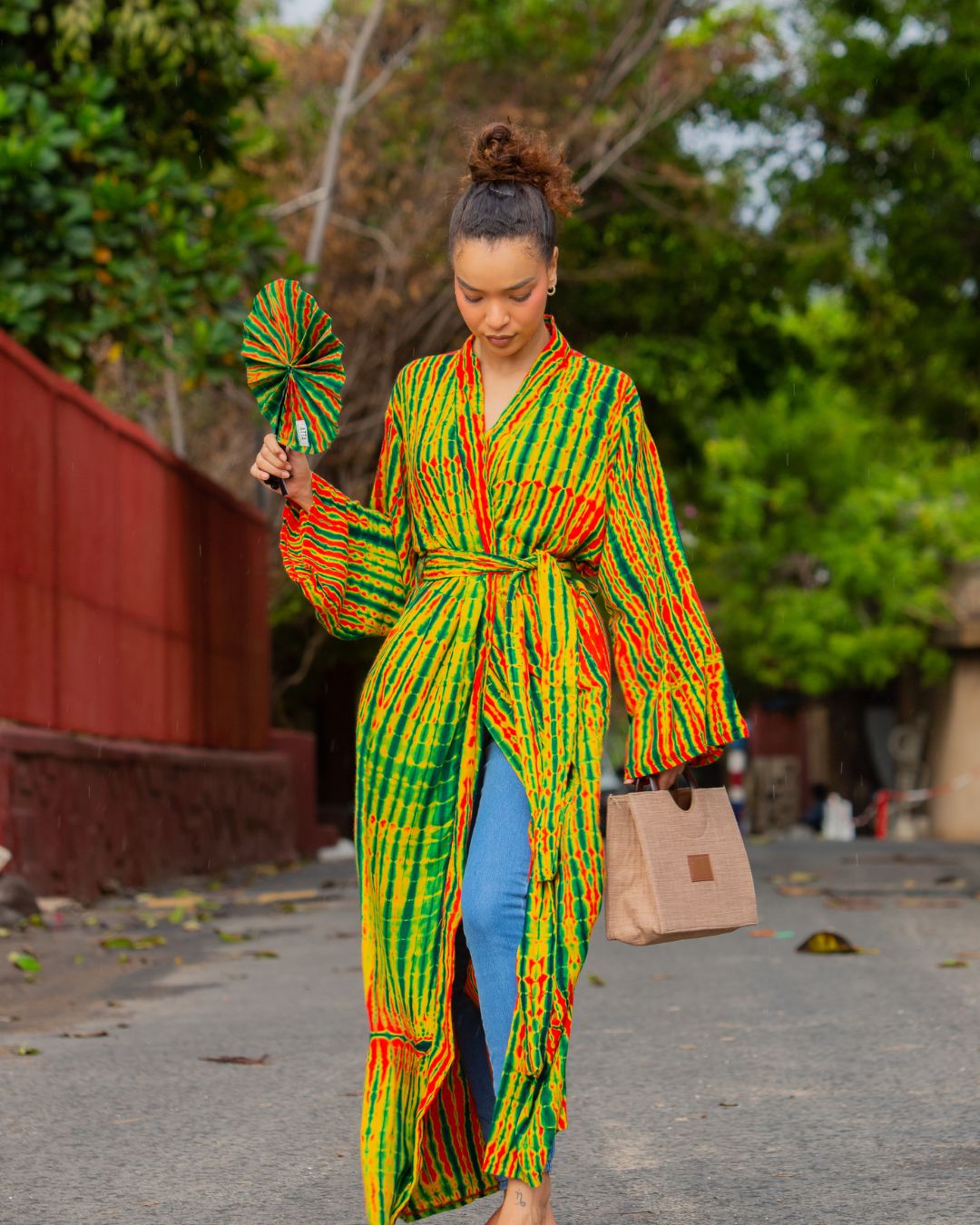 KIMONO MALAKA ORANGE - Kimono long