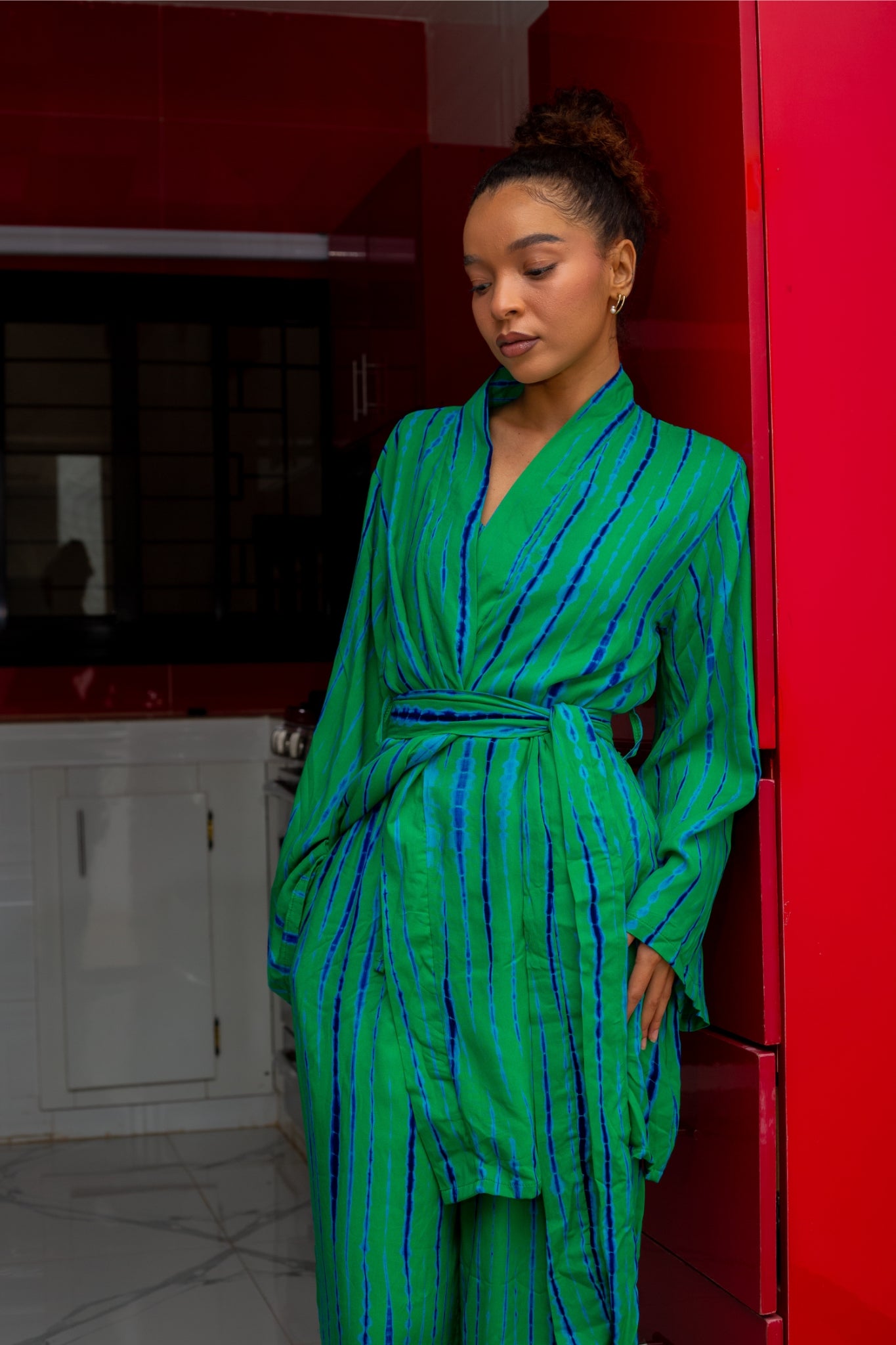 ATTA SET VERT - Ensemble loungewear pantalon