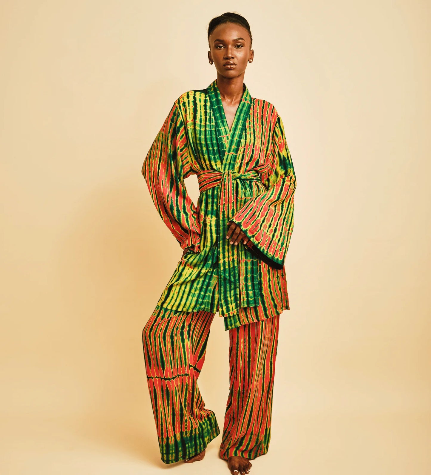 ATTA SET ORANGE - Ensemble loungewear pantalon