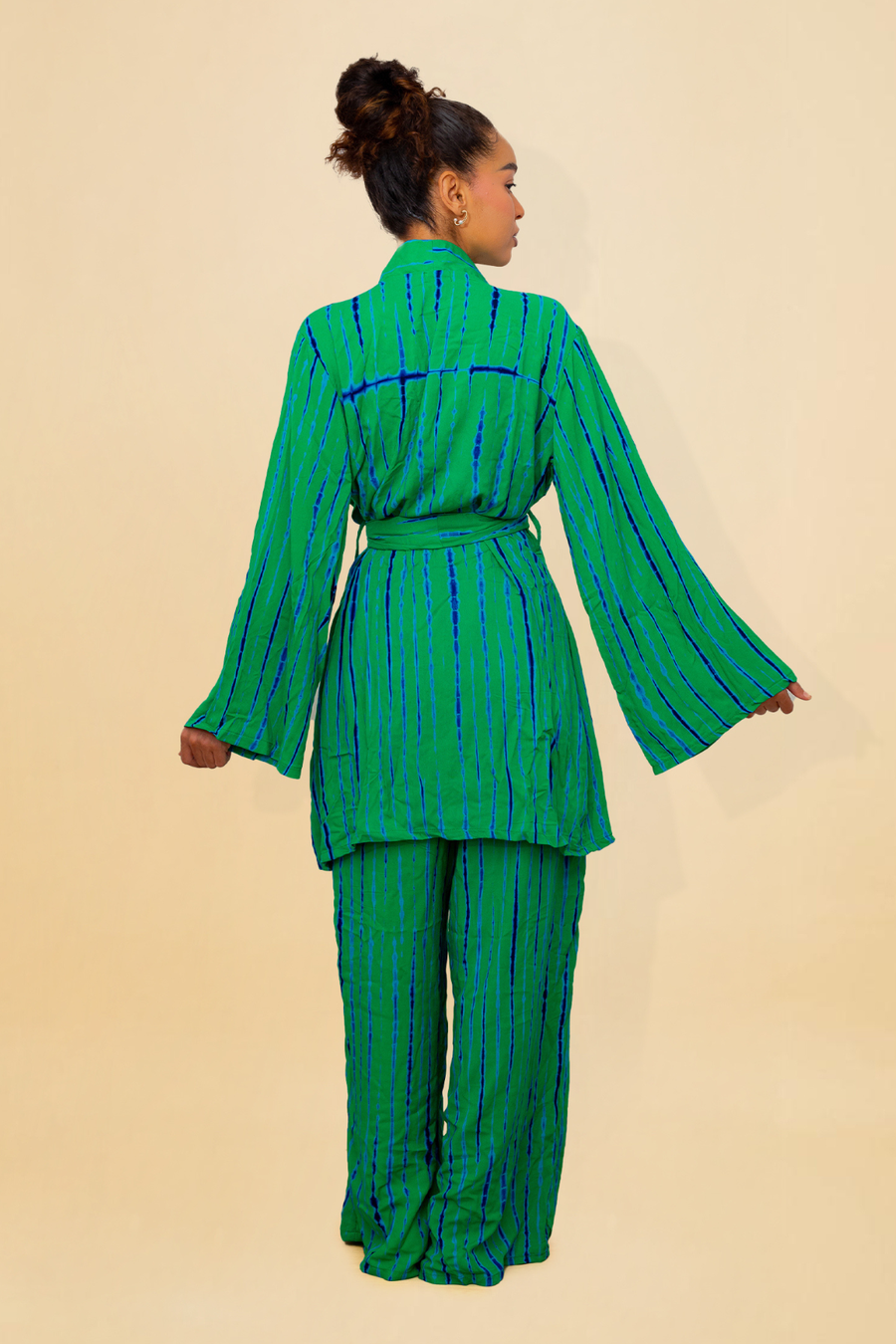 ATTA SET VERT | Ensemble 2 pièces : Kimono court + pantalon