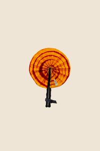 FAN YELLOW | Leather and Fabric