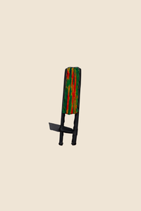 FAN ORANGE | Leather and Fabric