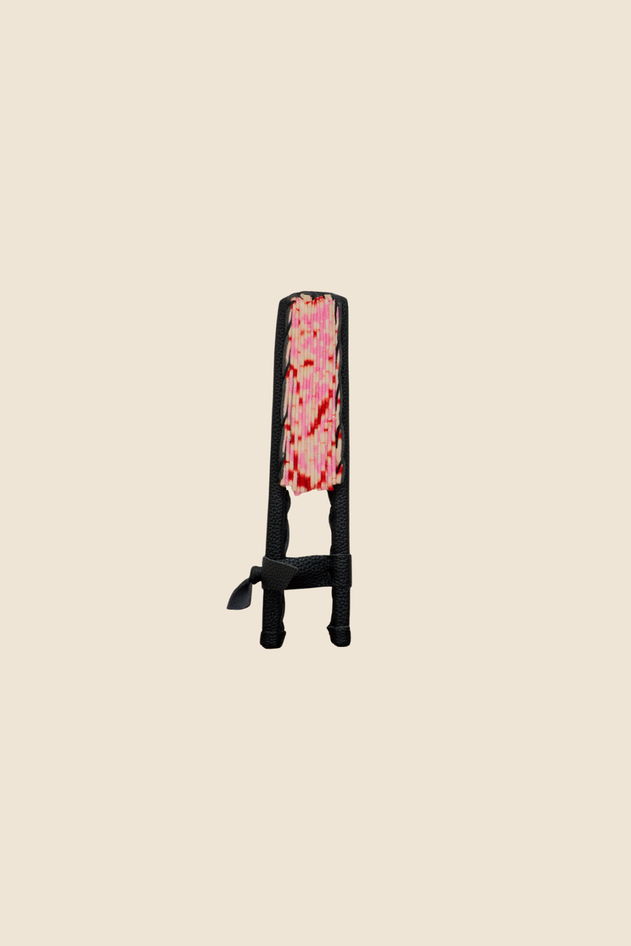 FAN PINK | Leather and Fabric