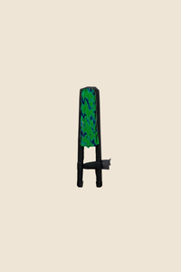 FAN GREEN | Leather and Fabric