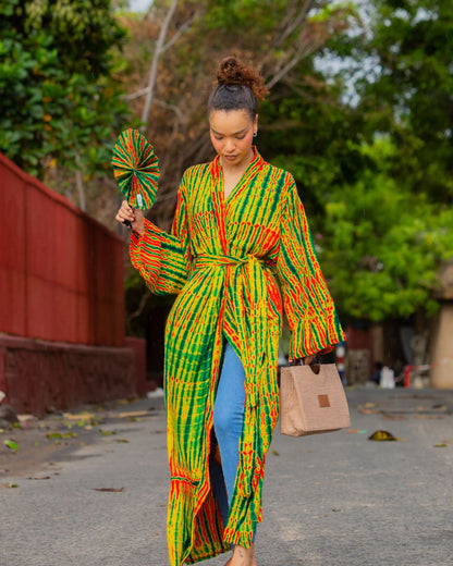 KIMONO MALAKA ORANGE - Kimono long