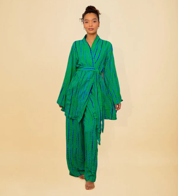 ATTA SET VERT - Ensemble loungewear pantalon