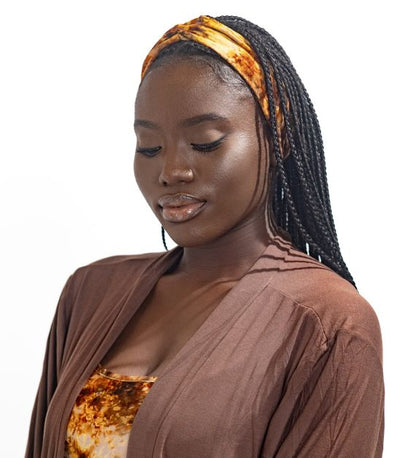 Bandeau Marron Motif