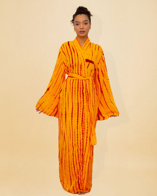 KIMONO MALAKA JAUNE - Kimono long