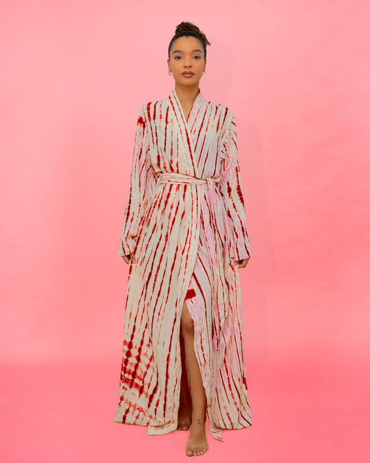 KIMONO MALAKA ROSE - Kimono long