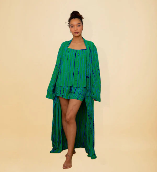 MALAKA SET VERT - Ensemble 3 pièces short