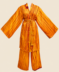 ATTA SET JAUNE | Ensemble 2 pièces : Kimono court + pantalon