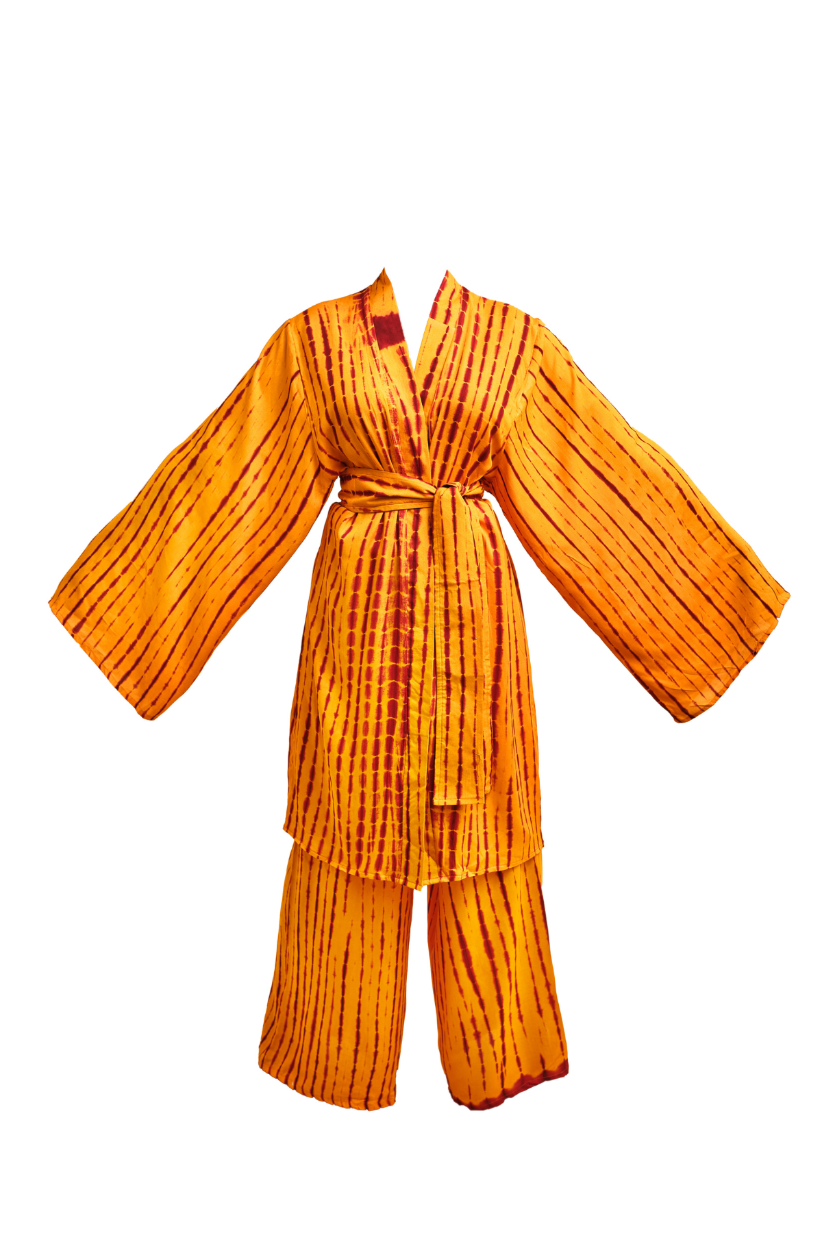ATTA SET Jaune | Ensemble 2 pièces : Kimono court + pantalon