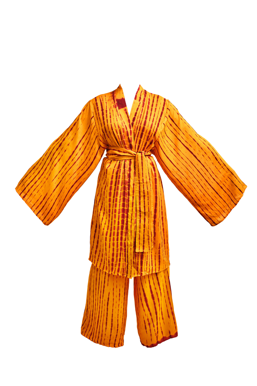 ATTA SET JAUNE | Ensemble 2 pièces : Kimono court + pantalon