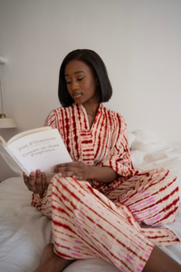 ATTA SET ROUGE/ROSE | Ensemble 2 pièces : Kimono court + pantalon