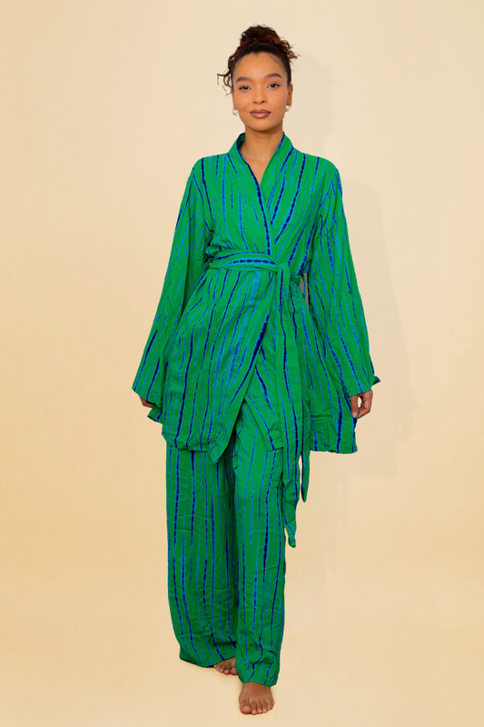 ATTA SET VERT | Ensemble loungewear pantalon