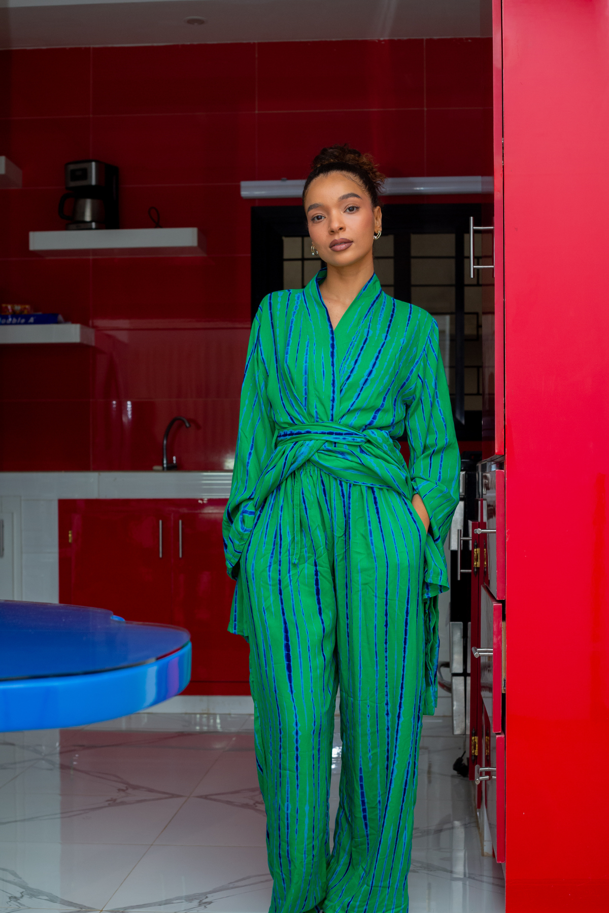 ATTA SET BLUE GREEN – Loungewear pants set