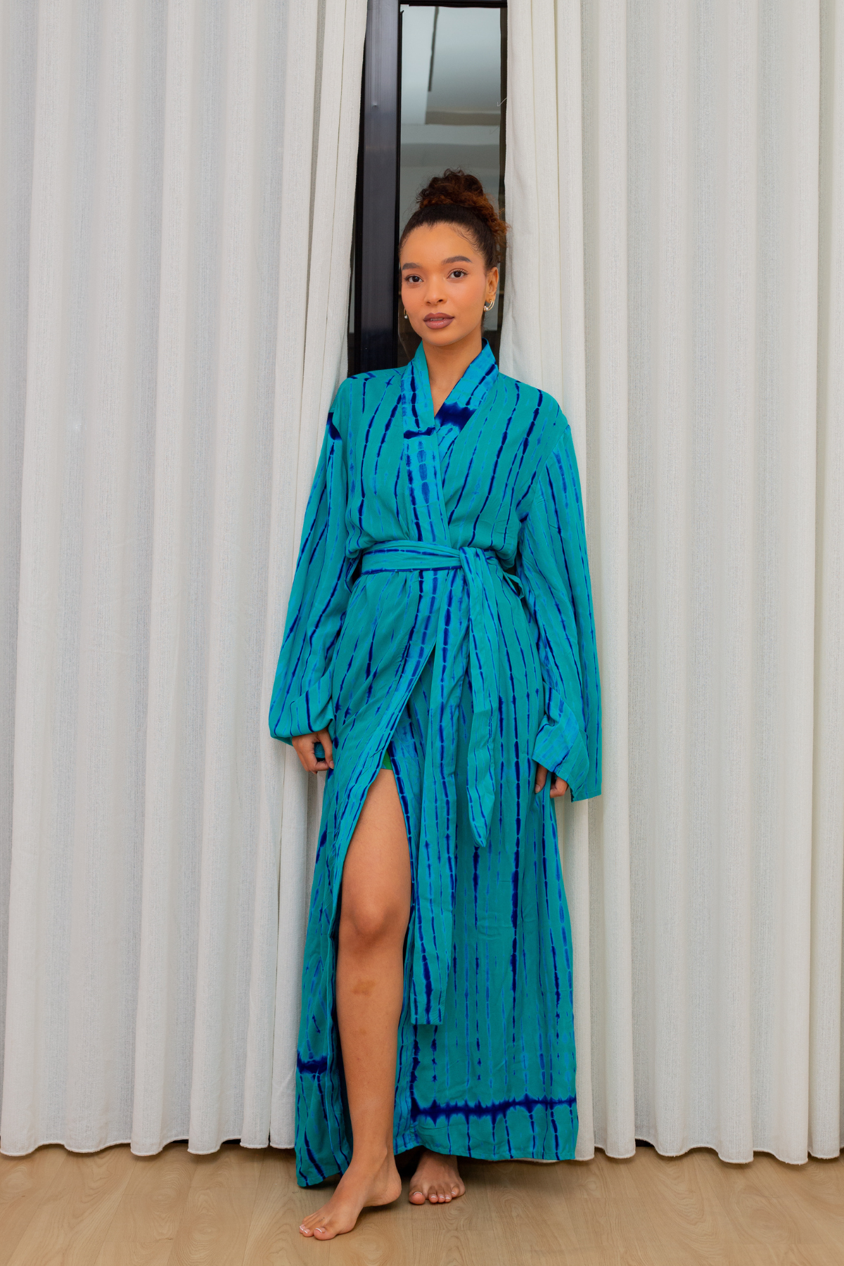 MALAKA KIMONO BLEU | Kimono long