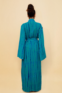 MALAKA KIMONO BLEU | Kimono long