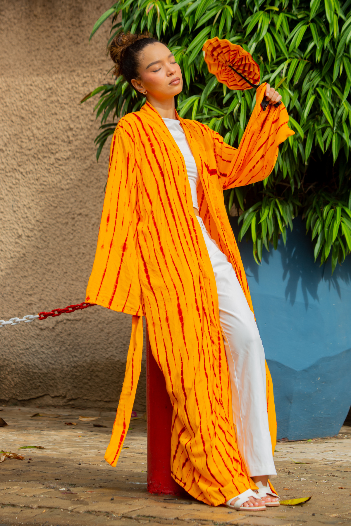 MALAKA KIMONO JAUNE | Kimono long