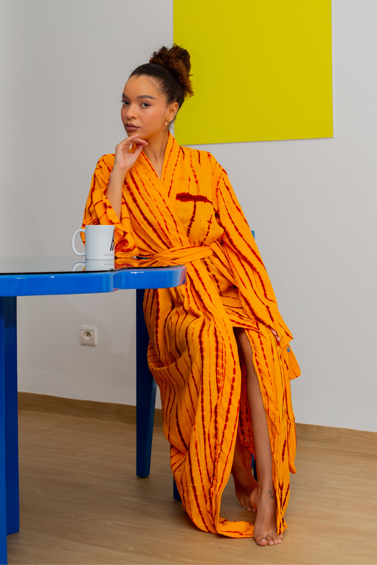 KIMONO MALAKA JAUNE | Kimono long