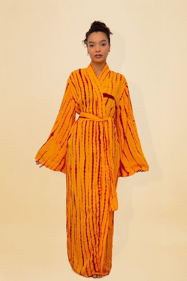 MALAKA KIMONO JAUNE | Kimono long