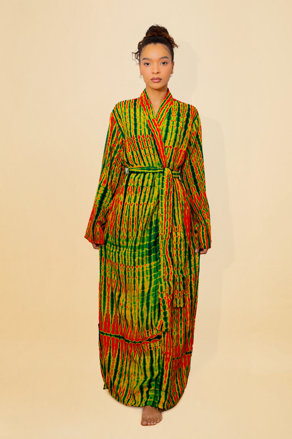MALAKA KIMONO ORANGE | Kimono long