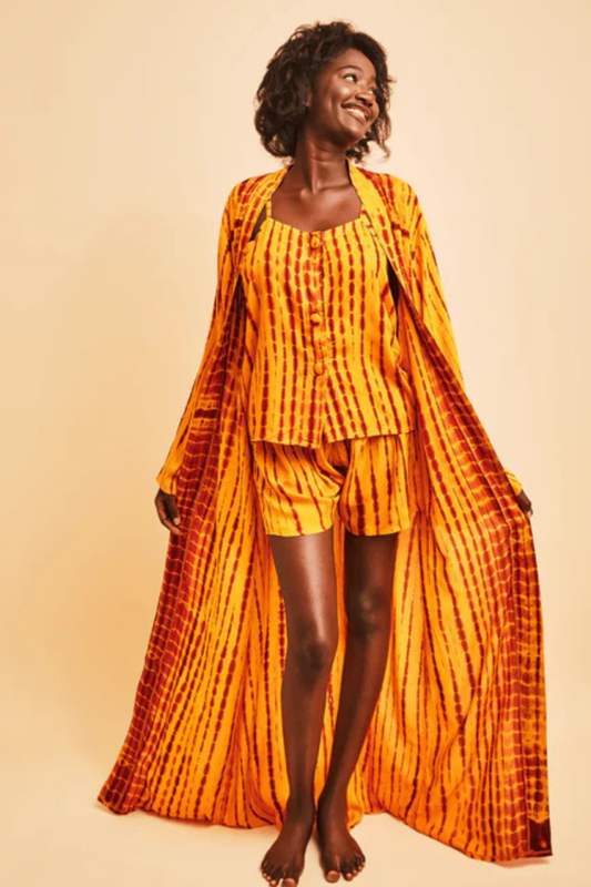 MALAKA SET JAUNE  | Ensemble 3 pièces short