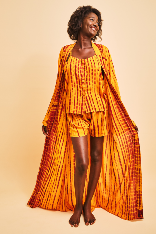 MALAKA SET JAUNE  | Ensemble 3 pièces short