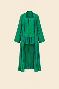 MALAKA SET VERT | Ensemble 3 pièces : Débardeur + short + kimono court