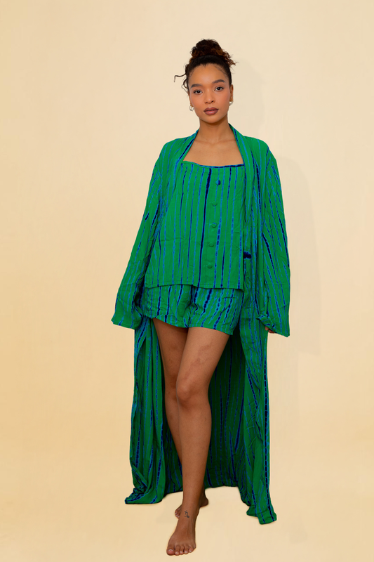 MALAKA SET VERT | Ensemble 3 pièces short