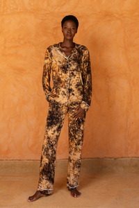 TIOSAN SET MARRON | Ensemble 2 pièces : Chemise + pantalon